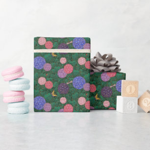 Zonovergoten Vlinder Hortensia Tuin Brons Klein Cadeaupapier