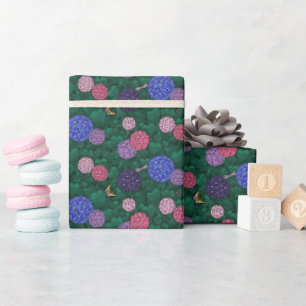 Zonovergoten Vlinder Hortensia Tuin Pewter Klein Cadeaupapier