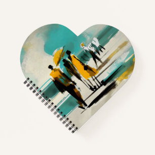 Zonovergoten Wandeling – Abstracte Figuren In Open Notitieboek