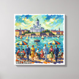 Zonovergoten Waterfront Elegantie Canvas Helsinki Afdruk