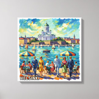 Zonovergoten Waterfront Elegantie Canvas Helsinki Afdruk