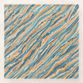 Zonovergoten Waterverven Glazen Onderzetter (Voorkant)