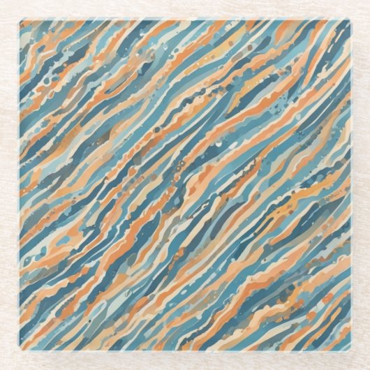 Zonovergoten Waterverven Glazen Onderzetter (Voorkant)