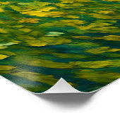 Zonovergoten weide in de droom van Van Gogh Perfect Poster (Hoek)