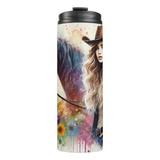 zonovergoten Westerne geest Thermosbeker (Voorkant)