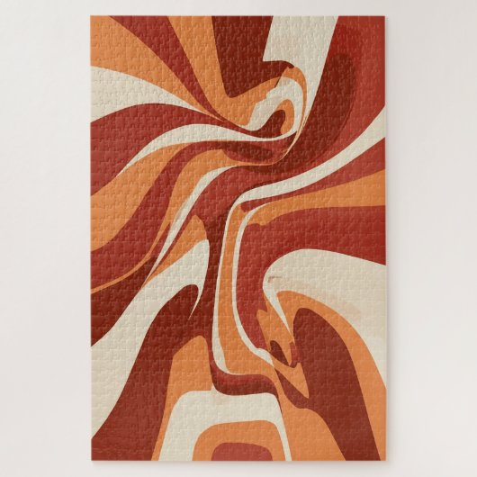Zonovergoten Woestijn | Retro Abstracte Woestijnpu Legpuzzel (Verticaal)
