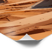 Zonovergoten woestijnlandschap perfect poster (Hoek)