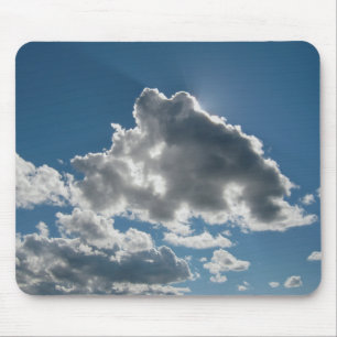 Zonovergoten Wolken Onder Open Hemel Muismat