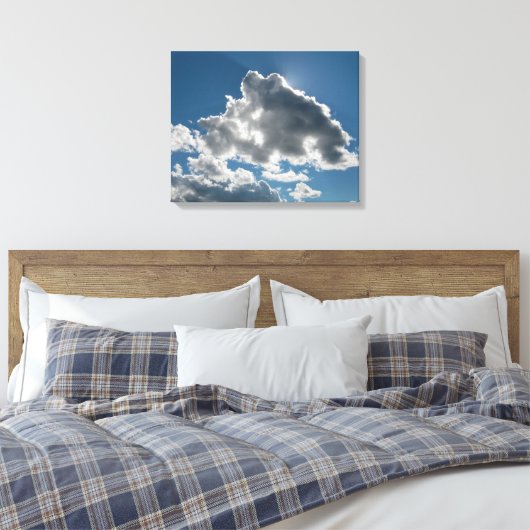 Zonovergoten Wolken Onder Open Lucht Canvas Afdruk (Insitu (Slaapkamer))
