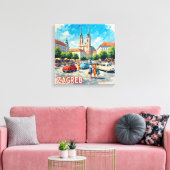 Zonovergoten Zagreb Kathedraal Promenade Canvas Afdruk (Insitu (Woonkamer))