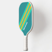 Zonovergoten Zee Strepen met Naam Pickleball Paddle (Links)