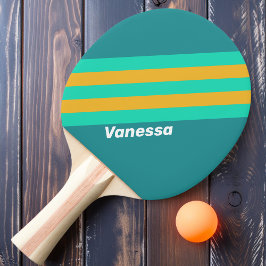 Zonovergoten Zee Strepen met Naam Tafeltennisbatje