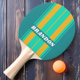 Zonovergoten Zeeën Borduren Strepen met Naam Tafeltennisbatje