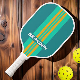 Zonovergoten Zeeën Rally Strepen met Naam Pickleball Paddle