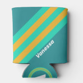 Zonovergoten Zeeen Strepen met Naam Blikjeskoeler (Achterkant)