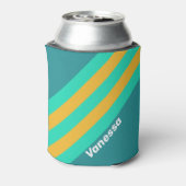 Zonovergoten Zeeen Strepen met Naam Blikjeskoeler (Blikje Achterkant)