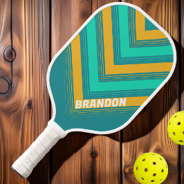 Zonovergoten Zeeën Vintage Chevron Vervagen met Na Pickleball Paddle