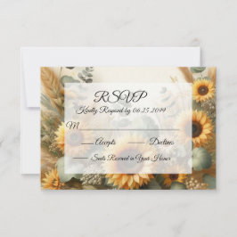 Zonovergoten Zomer Zonnebloem Bloeit RSVP Kaartje
