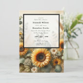 Zonovergoten zomer Zonnebloem Bloemen Kaart (Staand voorkant)