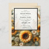 Zonovergoten zomer Zonnebloem Bloemen Kaart (Voorkant / Achterkant)