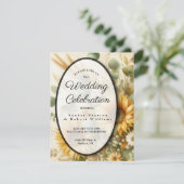 Zonovergoten zomer Zonnebloem Bloemen Kaart (Staand voorkant)