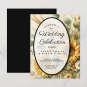 Zonovergoten zomer Zonnebloem Bloemen Kaart (Voorkant / Achterkant)