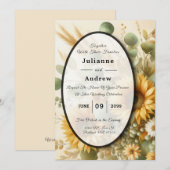 Zonovergoten zomer Zonnebloem Bloemen Kaart (Voorkant / Achterkant)