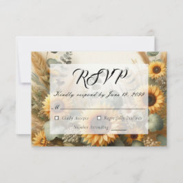 Zonovergoten zomer Zonnebloem Bloemen RSVP Kaartje
