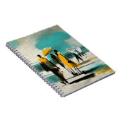 Zonovergotte Wandeling – Abstracte Figuren In Open Notitieboek (Rechterzijde)