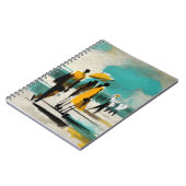 Zonovergotte Wandeling – Abstracte Figuren In Open Notitieboek (Linkerzijde)