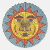  zonpapier lantaarn ronde sticker (Voorkant)