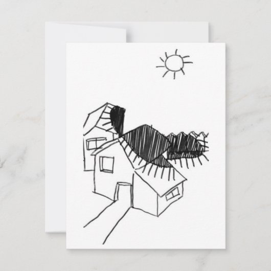 Zon's Schaduw - Een studie - 4 RSVP Kaartje (Voorkant)
