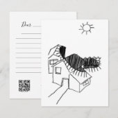 Zon's Schaduw - Een studie - 4 RSVP Kaartje (Voorkant / Achterkant)