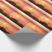 Zonset van roze en perzikmeer cadeaupapier (Hoek)