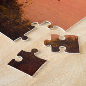 Zonset van roze en perzikmeer legpuzzel (Zijkant)