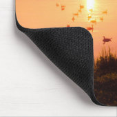 Zonset van roze en perzikmeer muismat (Hoek)