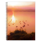 Zonset van roze en perzikmeer notitieboek (Voorkant)