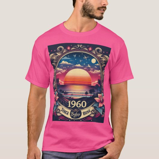 Zonsondergang 1060s t-shirt (Voorkant)