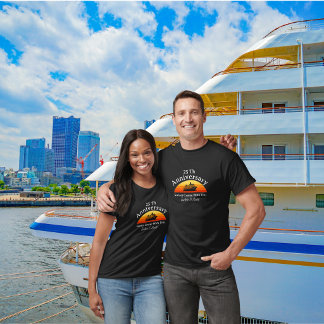 Zonsondergang 25e jubileum Cruise Zwart personalis T-shirt