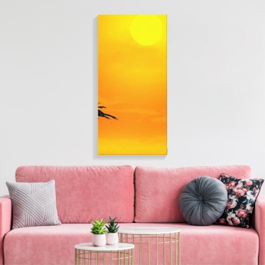 Zonsondergang 2-4 canvas afdruk (Insitu (Woonkamer))