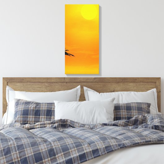 Zonsondergang 2-4 canvas afdruk (Insitu (Slaapkamer))