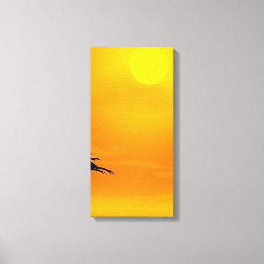 Zonsondergang 2-4 canvas afdruk (Voorkant)