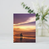 zonsondergang 2 briefkaart (Staand voorkant)