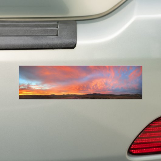 zonsondergang 2 bumpersticker (Op auto)