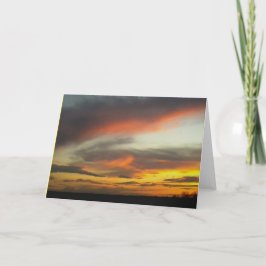 Zonsondergang 2 Wenskaart... Mobiele foto 2016 Kaart