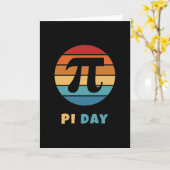 zonsondergang 3.14 Happy Pi Day Kaart (Gele Bloem)