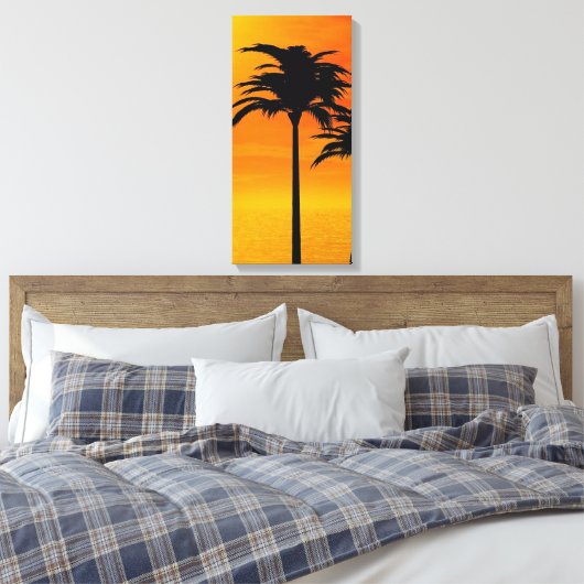 Zonsondergang 3-4 canvas afdruk (Insitu (Slaapkamer))