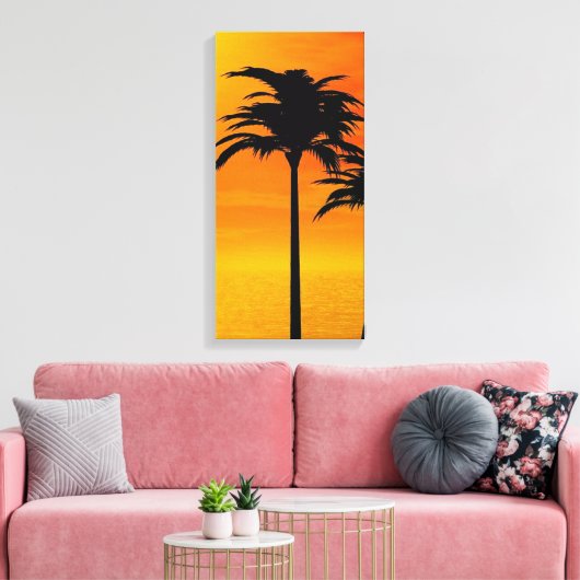 Zonsondergang 3-4 canvas afdruk (Insitu (Woonkamer))