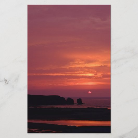 zonsondergang 3 briefpapier (Voorkant)