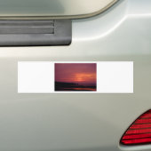 zonsondergang 3 bumpersticker (Op auto)